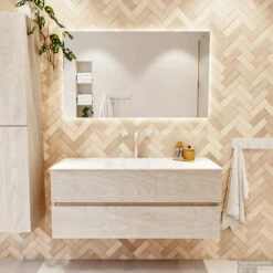 MONDIAZ VICA 120cm Badmeubel Onderkast Underlayment 2 Lades. Wastafel CLOUD Midden 1 Kraangat, Kleur Talc. 13 MONDIAZ VICA 120cm Badmeubel Onderkast Underlayment 2 Lades. Wastafel CLOUD Midden 1 Kraangat, Kleur Talc. -Geberiter Meubels Geschaft badkamermeubel vica underlayment cloud talc set1 0022