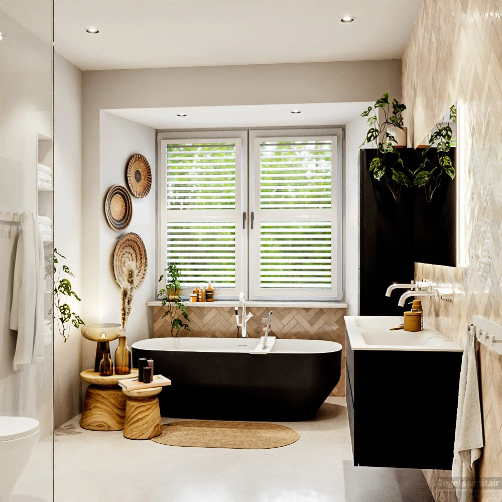 MONDIAZ VICA 130cm Badmeubel Onderkast Urban 4 Lades. Wastafel CLOUD Dubbel Zonder Kraangat, Kleur Talc Met Spiegel LED. 8 MONDIAZ VICA 130cm Badmeubel Onderkast Urban 4 Lades. Wastafel CLOUD Dubbel Zonder Kraangat, Kleur Talc Met Spiegel LED. - Afbeelding 6