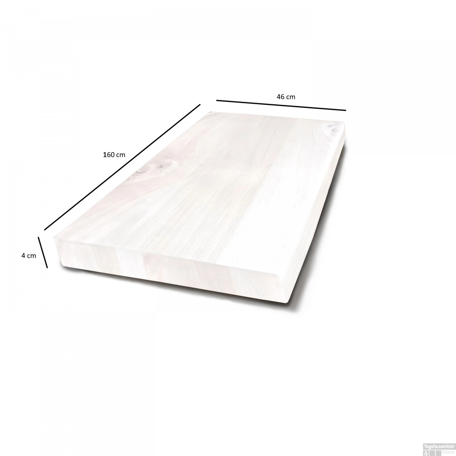 Badkamermeubelset BWS Eiken Massief Hout Bovenblad Recht 160 Cm Wit 5 Badkamermeubelset BWS Eiken Massief Hout Bovenblad Recht 160 Cm Wit - Afbeelding 3