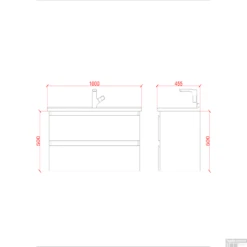 Badkamermeubelset Boss & Wessing Sally 100 Cm Twee Soft-Close Lades Eiken -Geberiter Meubels Geschaft badkamermeubelset creavit sally 100 cm twee soft close lades eiken tech