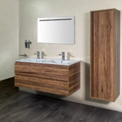 Badkamermeubelset Boss & Wessing Sally 120 Cm Twee Soft-Close Lades Eiken -Geberiter Meubels Geschaft badkamermeubelset creavit sally 120 cm twee soft close lades eiken sfeer 1