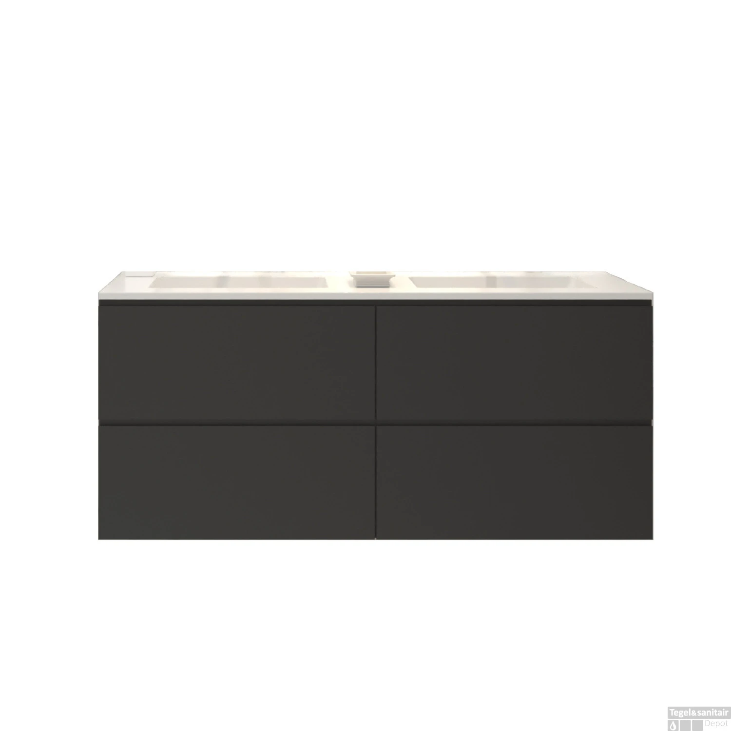 Badkamermeubelset Gliss Hermes 120 Cm Mat Zwart 5 Badkamermeubelset Gliss Hermes 120 Cm Mat Zwart - Afbeelding 3