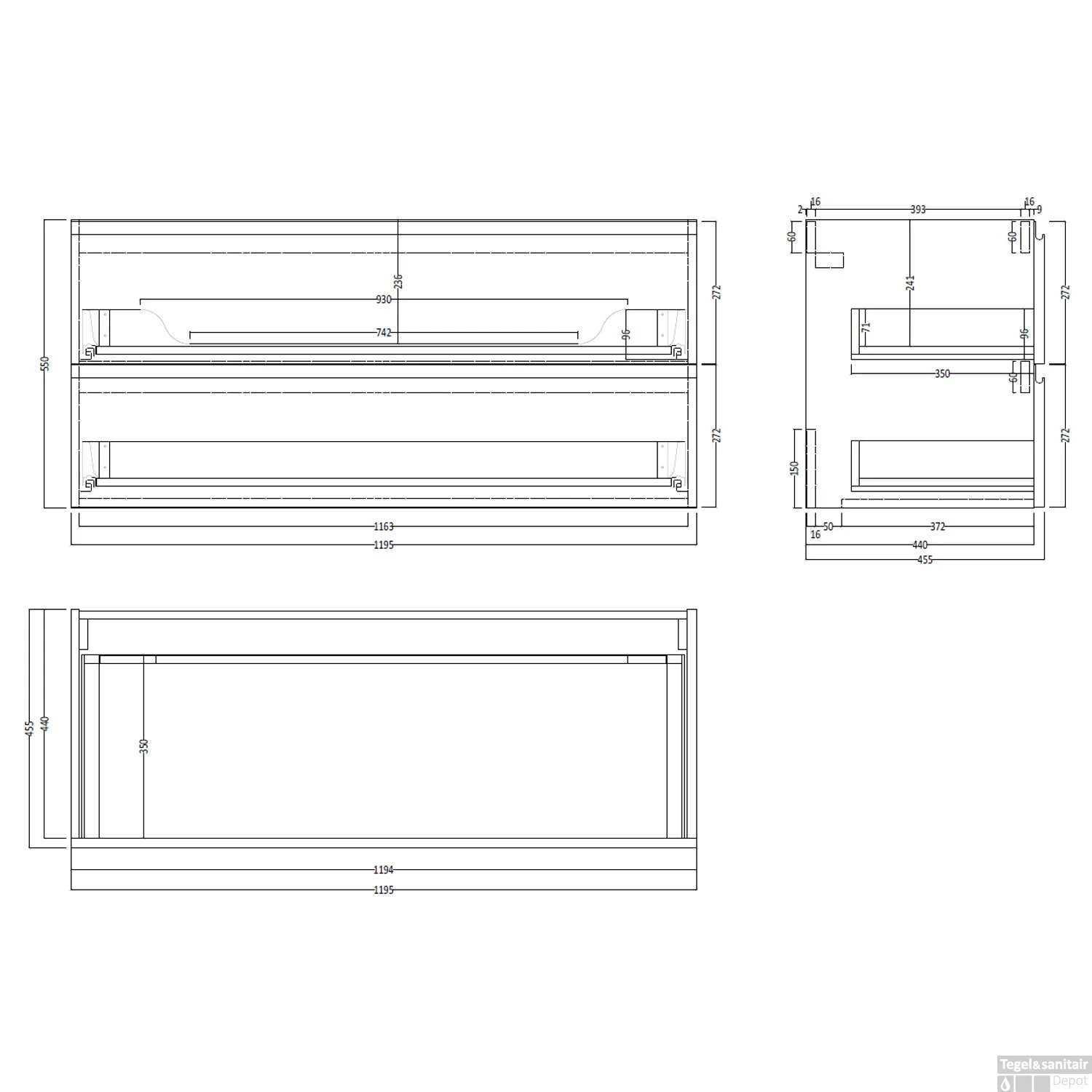 Badkamermeubelset Gliss Hermes 120 Cm Mat Zwart 10 Badkamermeubelset Gliss Hermes 120 Cm Mat Zwart - Afbeelding 8
