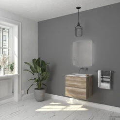Badkamermeubelset Gliss Zeus 60 Cm Oud Grijs Eiken -Geberiter Meubels Geschaft badkamermeubelset gliss zeus 60 cm oud grijs eiken sfeer2