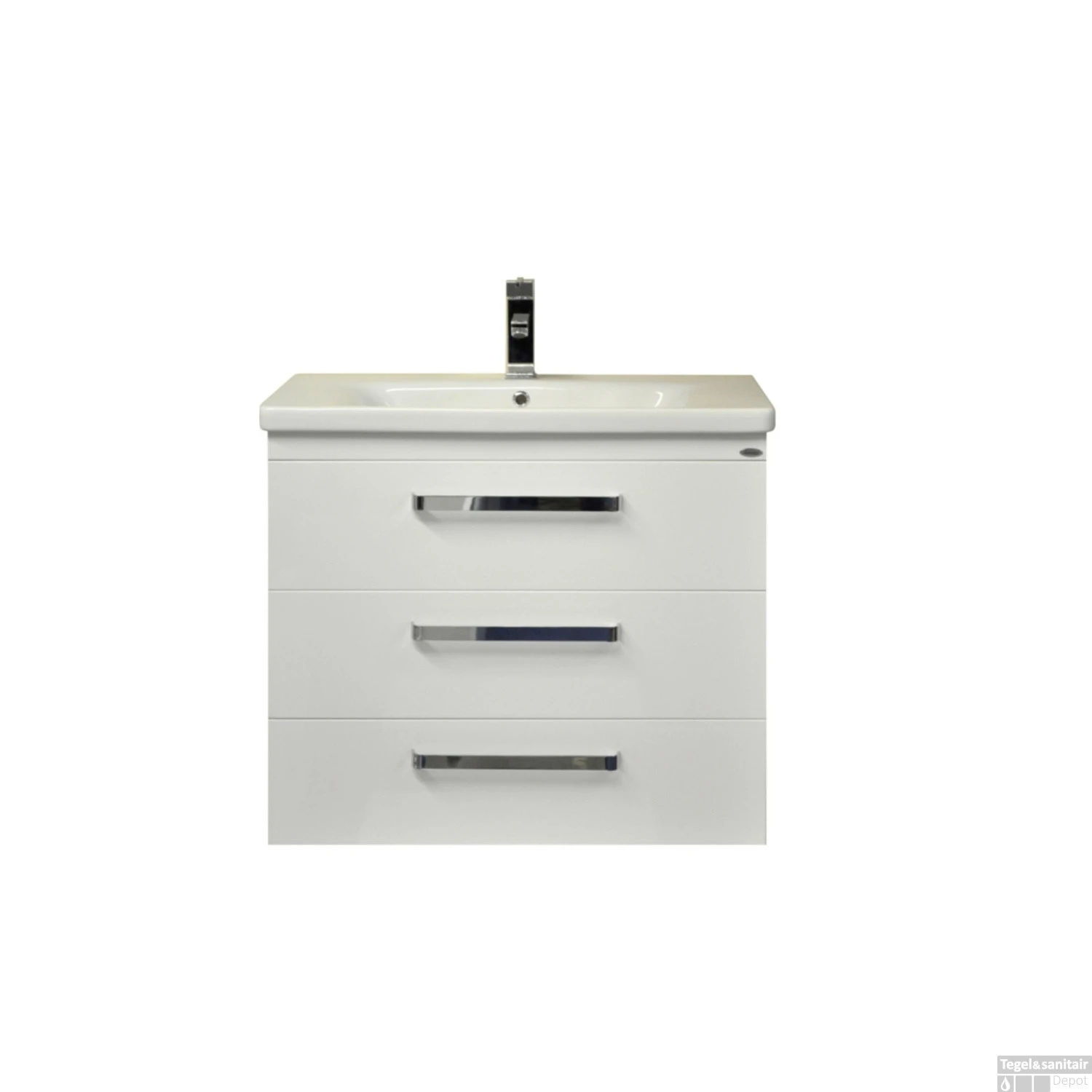 Badkamermeubelset Sanicare Q10 3 Laden 80cm Grey-Wood (spiegel Optioneel) 4 Badkamermeubelset Sanicare Q10 3 Laden 80cm Grey-Wood (spiegel Optioneel) - Afbeelding 2