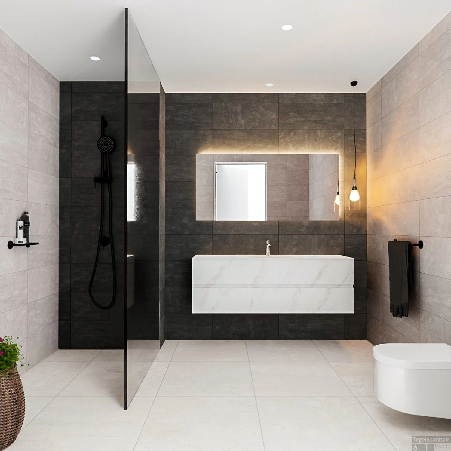 Badkamermeubel BWS Madrid Carrara Mat 150 Cm Solid Surface Wastafel (1 Kraangat, 2 Lades) 3 Badkamermeubel BWS Madrid Carrara Mat 150 Cm Solid Surface Wastafel (1 Kraangat, 2 Lades)