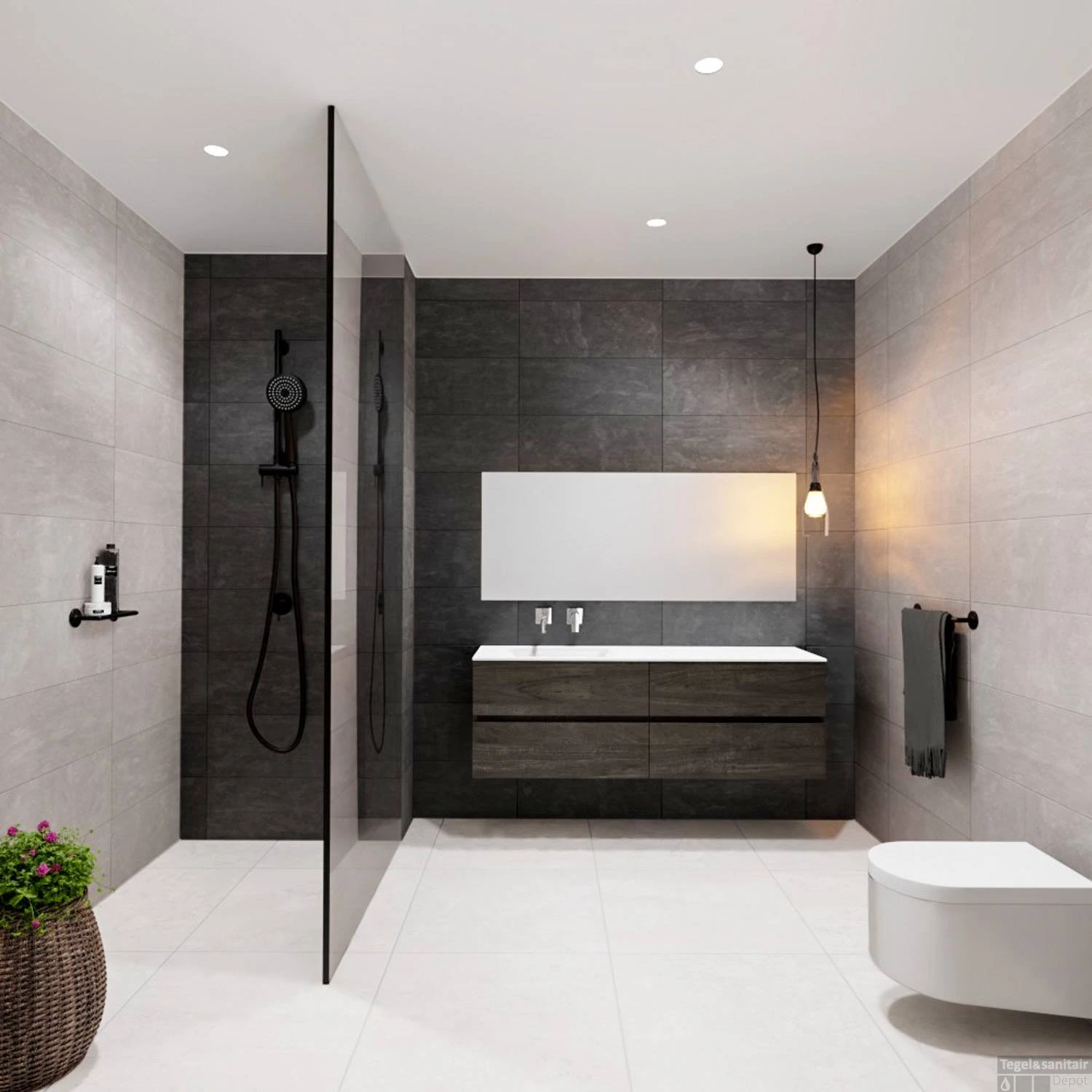 Badkamermeubel Solid Surface BWS Stockholm 200x46 Cm Wood Dark Brown Wasbak Links (0 Kraangaten, 4 Lades) 3 Badkamermeubel Solid Surface BWS Stockholm 200x46 Cm Wood Dark Brown Wasbak Links (0 Kraangaten, 4 Lades)