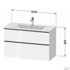 Badmeubel Duravit D-Neo Wand 101x46.2x62.5 Cm Mat Wit -Geberiter Meubels Geschaft badmeubel duravit d neo wand 1010x462x625 mm mat wit tech