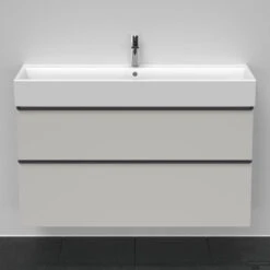 Badmeubel Duravit D-Neo Wand 118.4x44.2x62.5 Cm Mat Betongrijs -Geberiter Meubels Geschaft badmeubel duravit d neo wand 1184x442x625 mm mat betongrijs 4