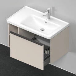 Badmeubel Duravit D-Neo Wand 78.4x45.2x44 Cm Mat Taupe -Geberiter Meubels Geschaft badmeubel duravit d neo wand 784x452x440 mm mat taupe 5