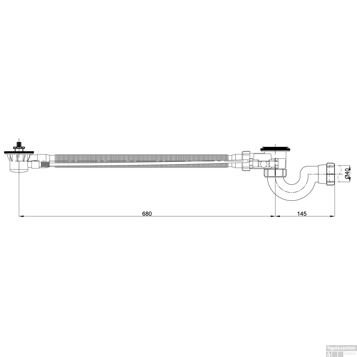 Badafvoer Met Overloopcombinatie Wiesbaden Mat Zwart 7 Badafvoer Met Overloopcombinatie Wiesbaden Mat Zwart - Afbeelding 5