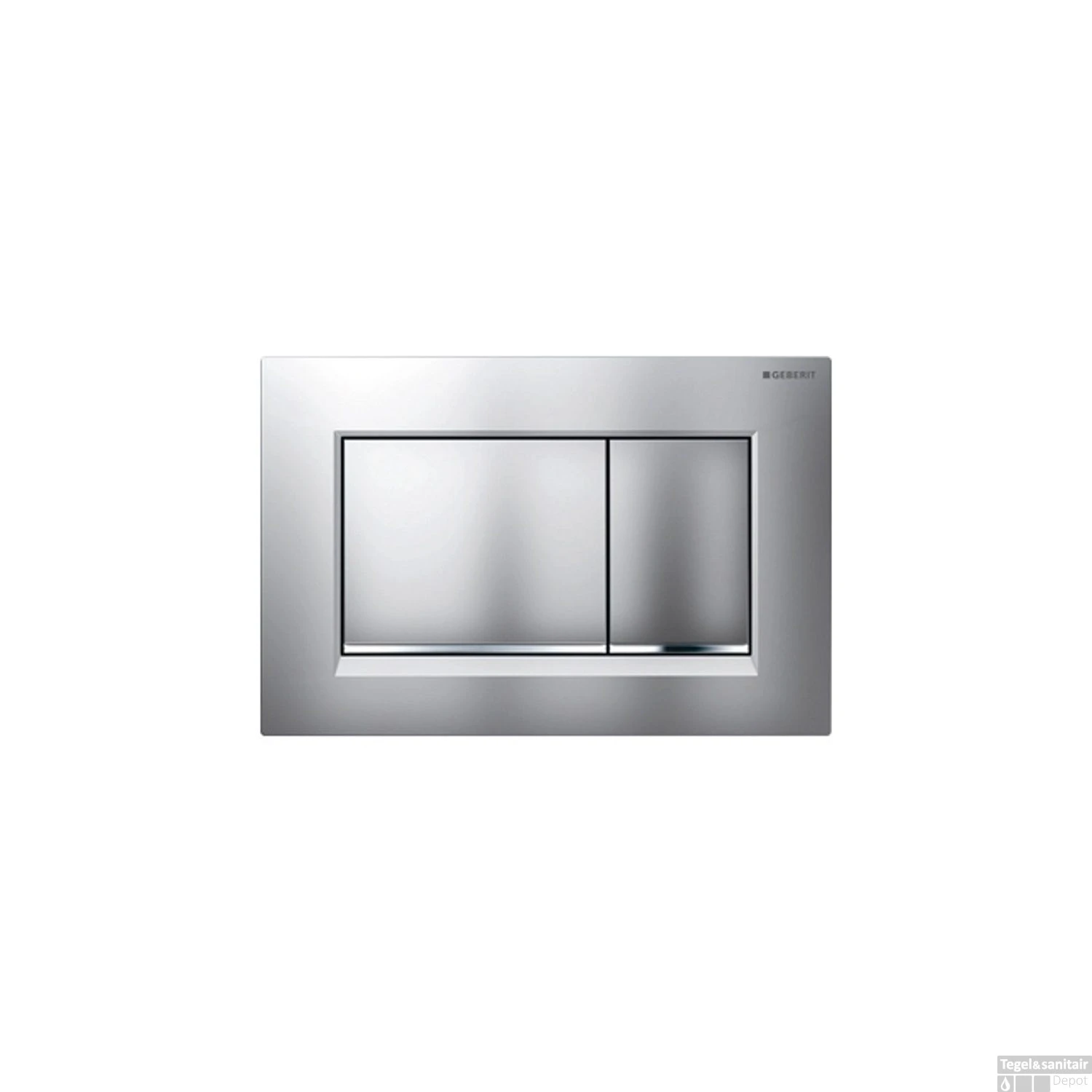 Bedieningsplaat Geberit Sigma 30 DF Mat Chroom Gelakt 3 Bedieningsplaat Geberit Sigma 30 DF Mat Chroom Gelakt