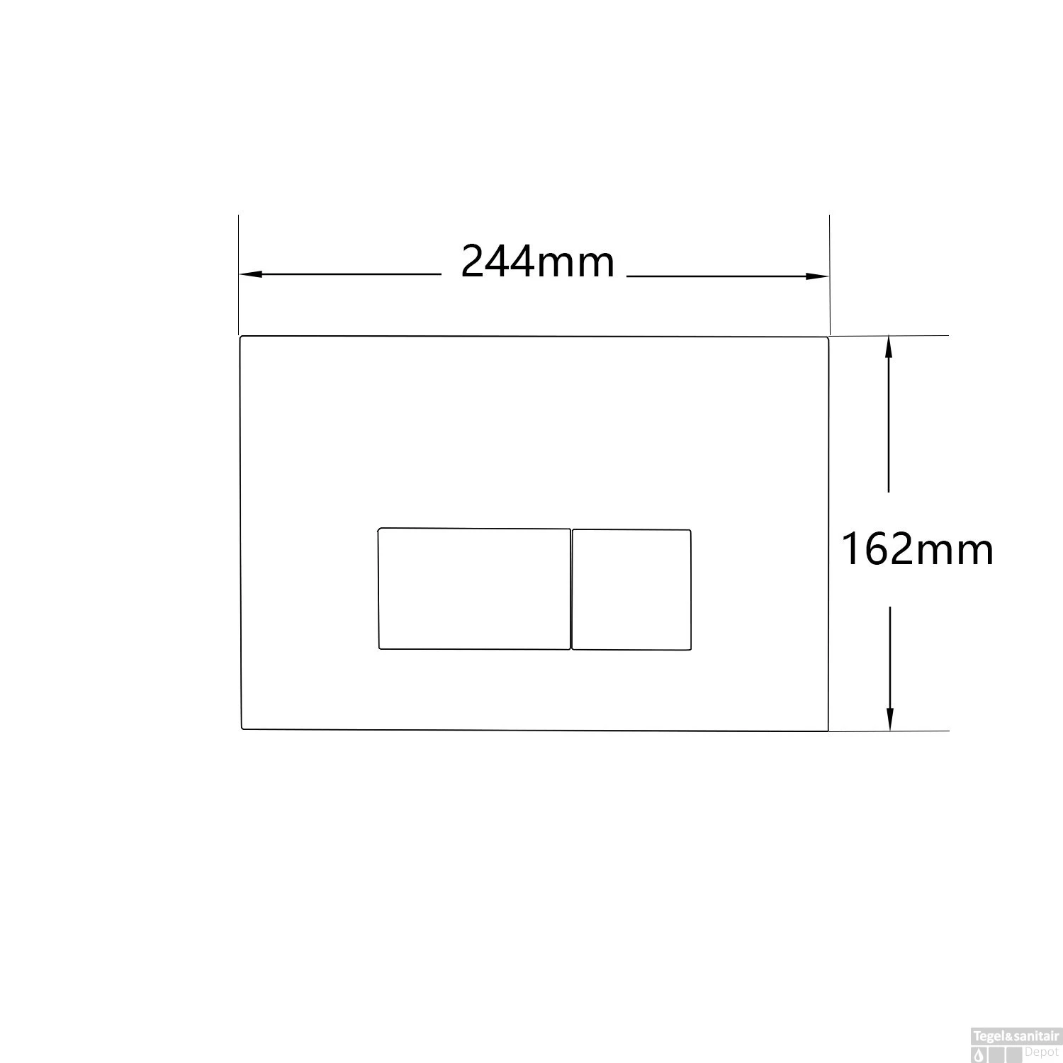 Bedieningsplaat Qeramiq Push Met DualfFush Frontbediening Metaal Rechthoek Geborsteld Messing 5 Bedieningsplaat Qeramiq Push Met DualfFush Frontbediening Metaal Rechthoek Geborsteld Messing - Afbeelding 3