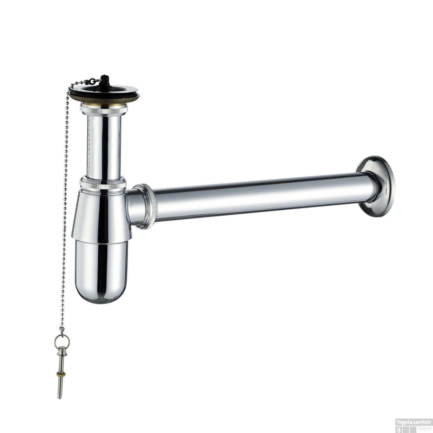 Bekersifon Boss & Wessing 5/4 33 Cm Met Plug En Ketting