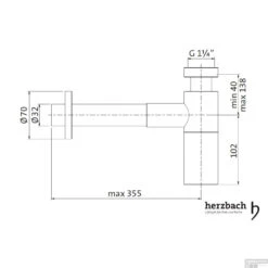 Bekersifon Herzbach Living IX 5/4'' Zwart 5 Bekersifon Herzbach Living IX 5/4'' Zwart -Geberiter Meubels Geschaft bekersifon herzbach living ix zwart tech