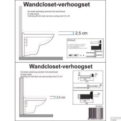 BWS Wandcloset-Verhoogset Tbv Inbouwreservoir Compleet Zwart -Geberiter Meubels Geschaft bws wandcloset verhoogset tbv inbouwreservoir compleet zwart tech