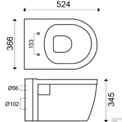 BWS Wandcloset Prio Diepspoel Rimless Exclusief Zitting Wit -Geberiter Meubels Geschaft bws wandcloset prio diepspoel rimless exclusief zitting wit tech1