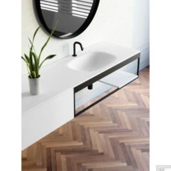 Clou Hammock Frame Kokerprofiel Kast Zonder Bodem RVS Mat Zwart 110x50.3x30cm -Geberiter Meubels Geschaft cl 07.69.111.21 frame hammock perspective