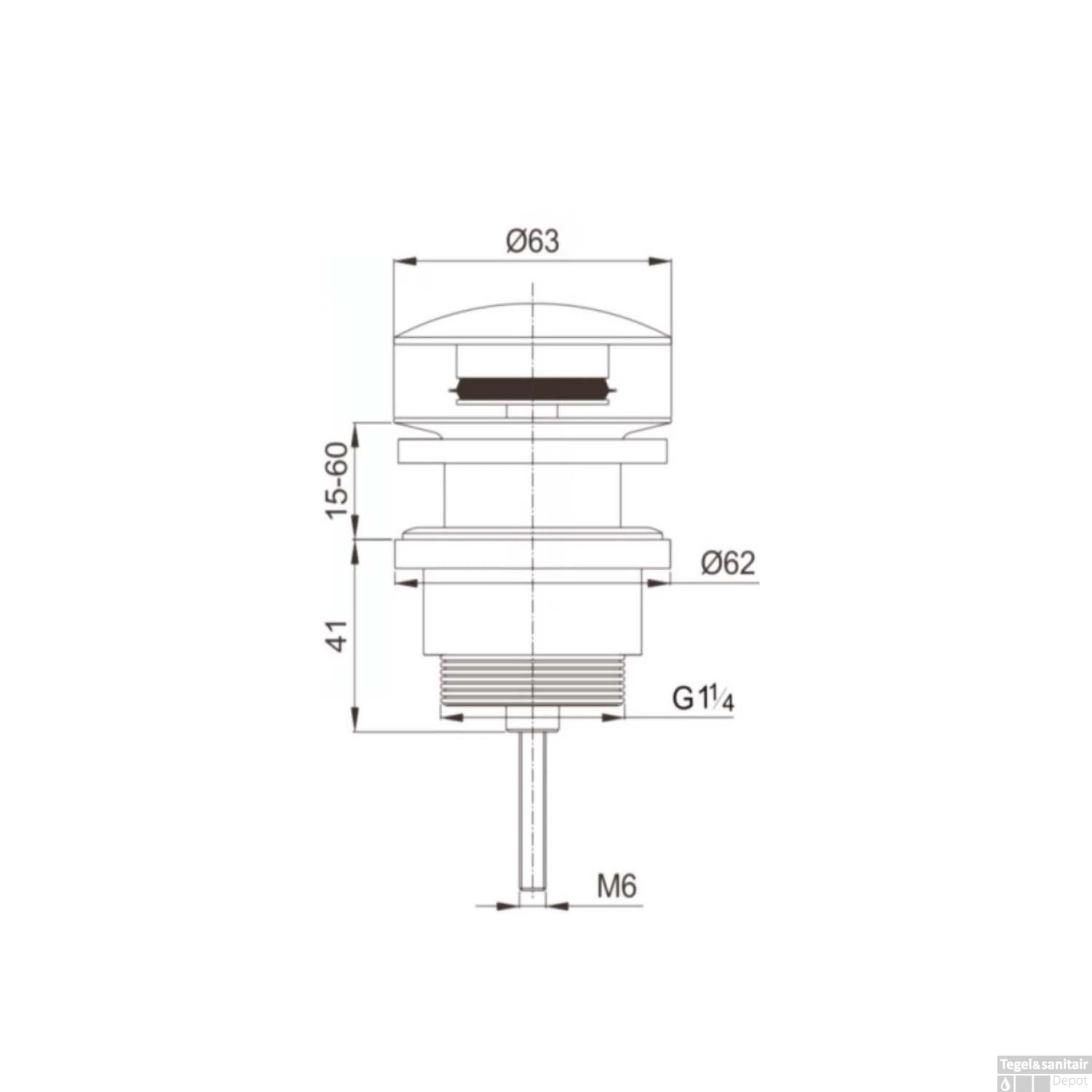 Clickwaste Boss & Wessing Colorato Met 5/4 Overloop Chroom 4 Clickwaste Boss & Wessing Colorato Met 5/4 Overloop Chroom - Afbeelding 2