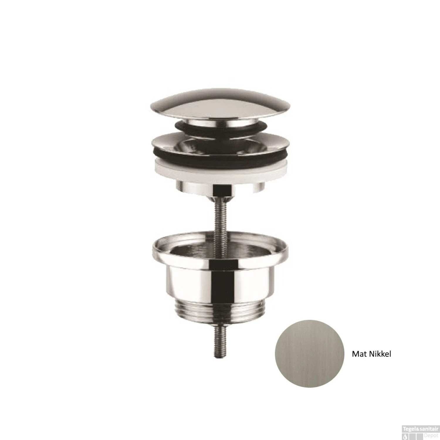 Clickwaste Sanimex Giulini Zonder Overloop 5/4 Mat Nikkel 3 Clickwaste Sanimex Giulini Zonder Overloop 5/4 Mat Nikkel