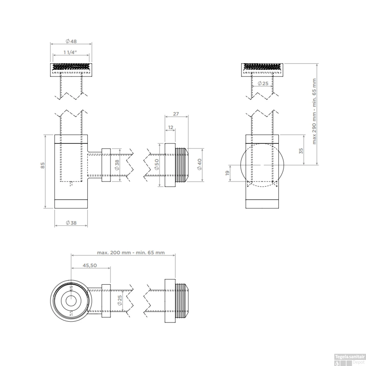 Design Fonteinsifon Clou Mini Suk Tbv Fonteinen Mat Wit 5 Design Fonteinsifon Clou Mini Suk Tbv Fonteinen Mat Wit - Afbeelding 3