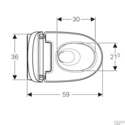 Douche WC Geberit AquaClean Mera Classic Met Geurafzuiging Warme Luchtdroging En Ladydouche Met Softclose En Deksel Wit -Geberiter Meubels Geschaft douche wc geberit mera classic alpien wit 146200211 tech1