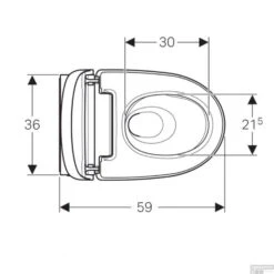 Douche WC Geberit AquaClean Mera Classic Met Geurafzuiging Warme Luchtdroging En Ladydouche Met Softclose En Deksel Glanschroom -Geberiter Meubels Geschaft douche wc geberit mera classic alpien wit 146200211 tech1 1