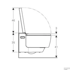 Douche WC Geberit AquaClean Mera Classic Met Geurafzuiging Warme Luchtdroging En Ladydouche Met Softclose En Deksel Wit -Geberiter Meubels Geschaft douche wc geberit mera classic alpien wit 146200211 tech3