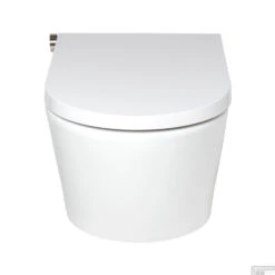 Douche WC RapoWash Basic Met Bidetspoeler En Afstandsbediening Rimless Wit -Geberiter Meubels Geschaft douche wc rapowash basic wit detail4