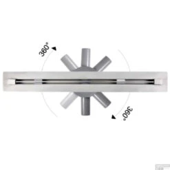 Douchegoot Boss & Wessing Colorato 60 Cm RVS Mat Zwart -Geberiter Meubels Geschaft douchegoot boss wessing lusso 60 cm rvs mat zwart detail1