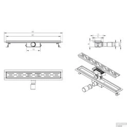 Douchegoot BWS Met Flens 60x7 Cm Mat Zwart -Geberiter Meubels Geschaft douchegoot bws met flens 60x7 cm mat zwart tech