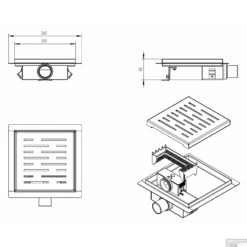 Doucheput Wiesbaden Met Flens En Zijuitlaat 20x20 Cm Mat Zwart -Geberiter Meubels Geschaft doucheput wiesbaden met flens en zijuitlaat 20x20 cm mat zwart tech
