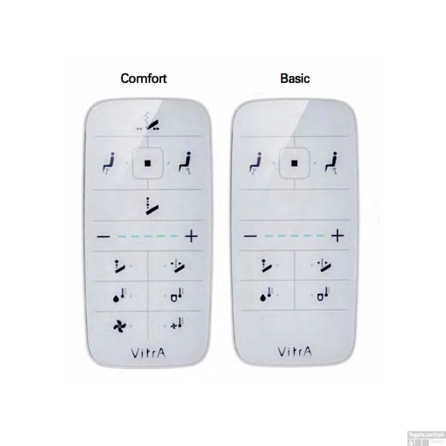 Douchewc VitrA V-care 1.1 Comfort V-Care Randloos Incl. Kinderfunctie & Ontkalkingsfunctie Bidetfunctie En Afstandsbediening - Afbeelding 6