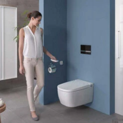 Douchewc VitrA V-care 1.1 Comfort V-Care Randloos Incl. Kinderfunctie & Ontkalkingsfunctie Bidetfunctie En Afstandsbediening -Geberiter Meubels Geschaft douchewc zero v care metropole rimfree diepspoel 38x60cm wit 5674b0036104 4