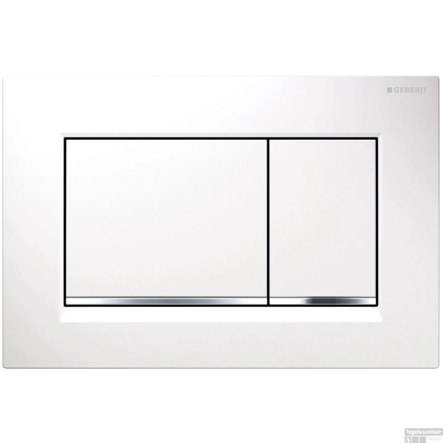 Drukplaat Geberit Sigma 30 DF Wit 3 Drukplaat Geberit Sigma 30 DF Wit