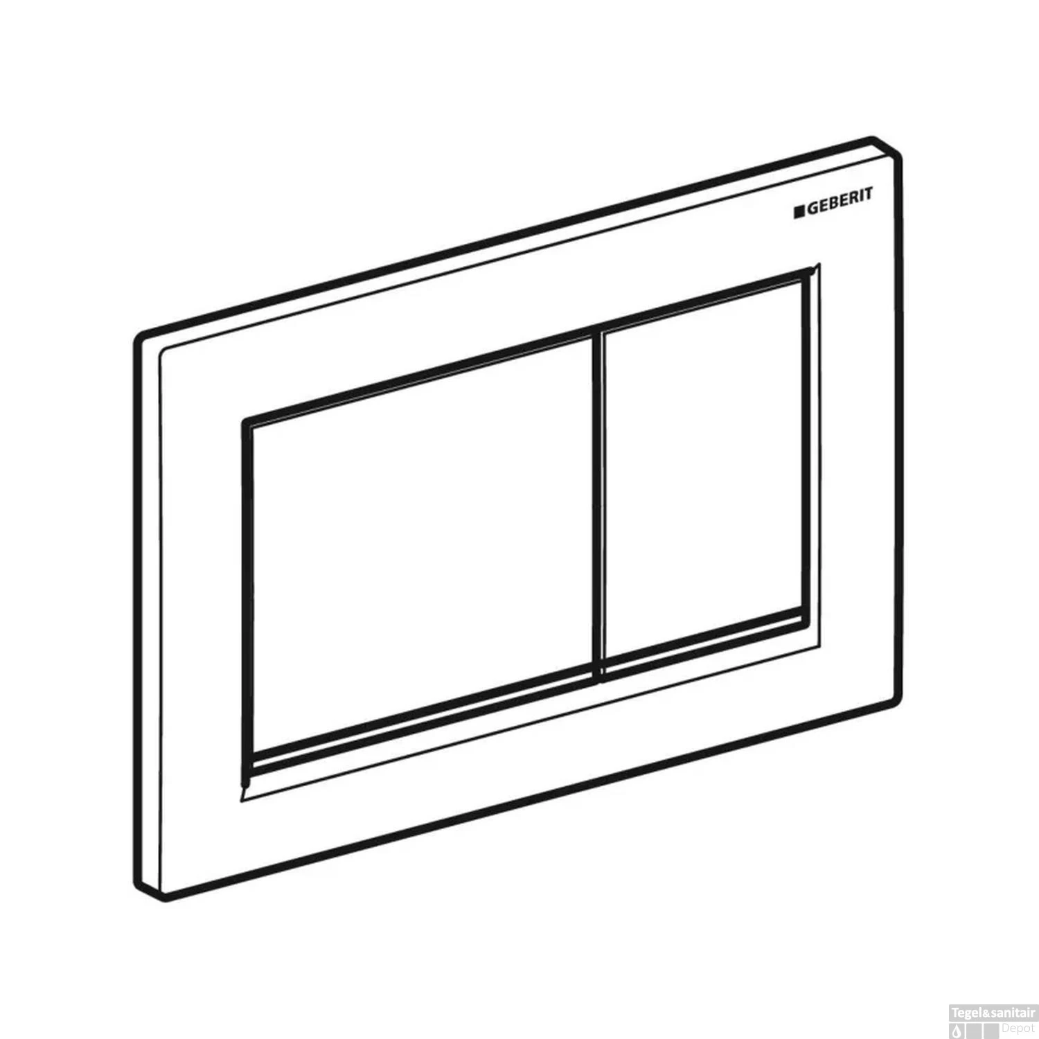 Drukplaat Geberit Omega 30 Voor 2-toets Spoeling Met Witte Designstroken Mat Wit 4 Drukplaat Geberit Omega 30 Voor 2-toets Spoeling Met Witte Designstroken Mat Wit - Afbeelding 2