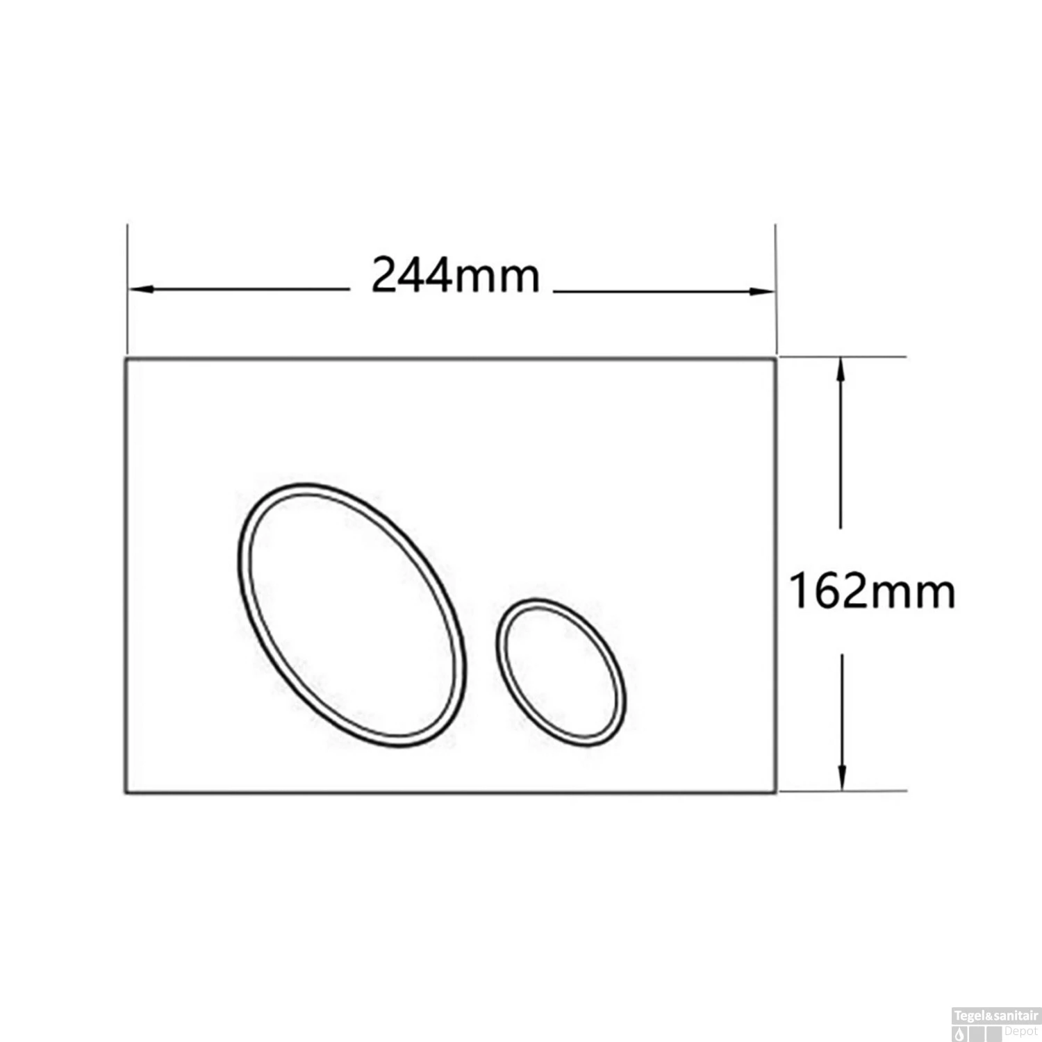 Drukplaat Voor Inbouwreservoir Boss & Wessing X10 Mat Zwart 4 Drukplaat Voor Inbouwreservoir Boss & Wessing X10 Mat Zwart - Afbeelding 2