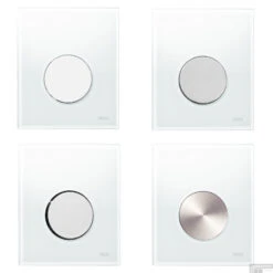 Urinoir Set Salenzi Hung Achterinlaat Mat Zwart Met TECE Loop Drukplaat Glas -Geberiter Meubels Geschaft drukplaten loop wit 1