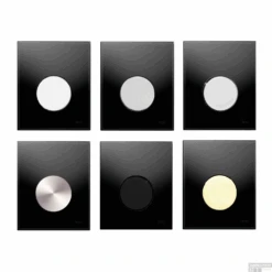 Urinoir Set Salenzi Hung Achterinlaat Mat Zwart Met TECE Loop Drukplaat Glas -Geberiter Meubels Geschaft drukplaten loop zwart 1