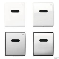 Urinoir Set Salenzi Hung Achterinlaat Mat Wit Met TECE Drukplaat Elektronisch Adaptor -Geberiter Meubels Geschaft drukplaten tece elektronisch 2