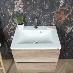 ACTIE BWS Badmeubel Paris | 80cm | Compleet Geleverd Canyon Oak (1 Kraangat) -Geberiter Meubels Geschaft dsc01749 1