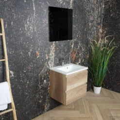 ACTIE BWS Badmeubel Paris | 80cm | Compleet Geleverd Canyon Oak (1 Kraangat) -Geberiter Meubels Geschaft dsc01755