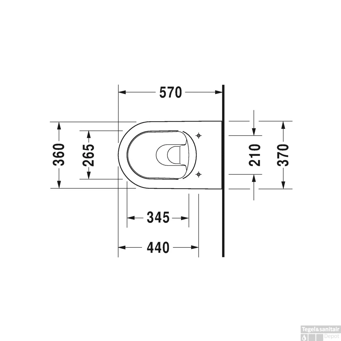 Duravit ME By Starck Wandcloset Diepspoel 37x57x35.5 Cm Keramiek Glanzend Wit - Afbeelding 3
