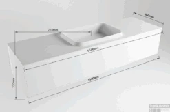 Badkamermeubelset Mondiaz Erin 150 Cm Met 1 Lade Met RIDGE Wastafel Midden Dark Grey Met 1 Kraangat Greeploos Mat Cale -Geberiter Meubels Geschaft erin 150cm center 11313763177836 2