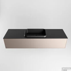 Badkamermeubelset Mondiaz Erin 150 Cm Met 1 Lade Met RIDGE Wastafel Midden Urban Met 1 Kraangat Greeploos Mat Smoke -Geberiter Meubels Geschaft erin smoke ridge urban google 3 0016