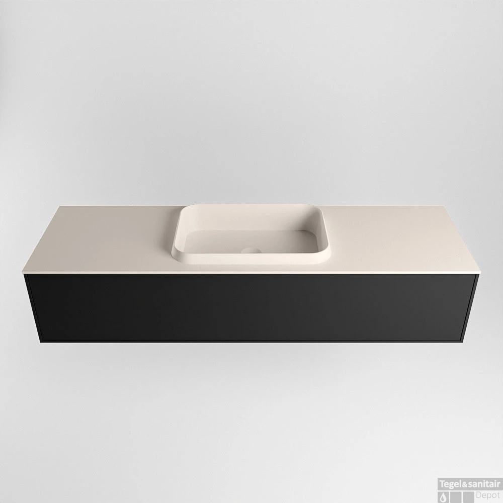 Badkamermeubelset Mondiaz Erin 150 Cm Met 1 Lade Met RIDGE Wastafel Midden Linen Zonder Kraangaten Greeploos Mat Urban 8 Badkamermeubelset Mondiaz Erin 150 Cm Met 1 Lade Met RIDGE Wastafel Midden Linen Zonder Kraangaten Greeploos Mat Urban - Afbeelding 6