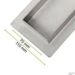 Mat Zwarte RVS Douchegoot Flens Met Uitneembaar Sifon 80x7cm 6,7cm Diep MAT ZWART ROOSTER -Geberiter Meubels Geschaft flens design rooster mat zwart7