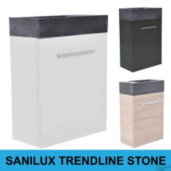 Fonteinkast Sanilux Trendline Stone Rechts Draaiend (3 Kleuren)