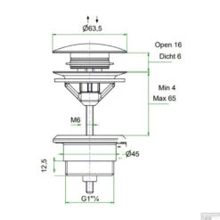Clickplug Lagoo Garda Universeel Messing Geborsteld Koper -Geberiter Meubels Geschaft g6117 tekening 2 1 1 1