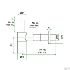 Design Sifon Lagoo Garda Universeel Messing Gunmetal 5 Design Sifon Lagoo Garda Universeel Messing Gunmetal -Geberiter Meubels Geschaft g6119 tekening 1 1 1
